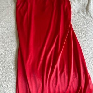 Renee C. Red Asymmetrical Maxi Skirt for Cocktail
